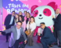 Representatives from foodpanda Philippines, EastWest, and Visa join Pau-Pau for a group photo during the launch of the EastWest foodpanda Visa Credit Card